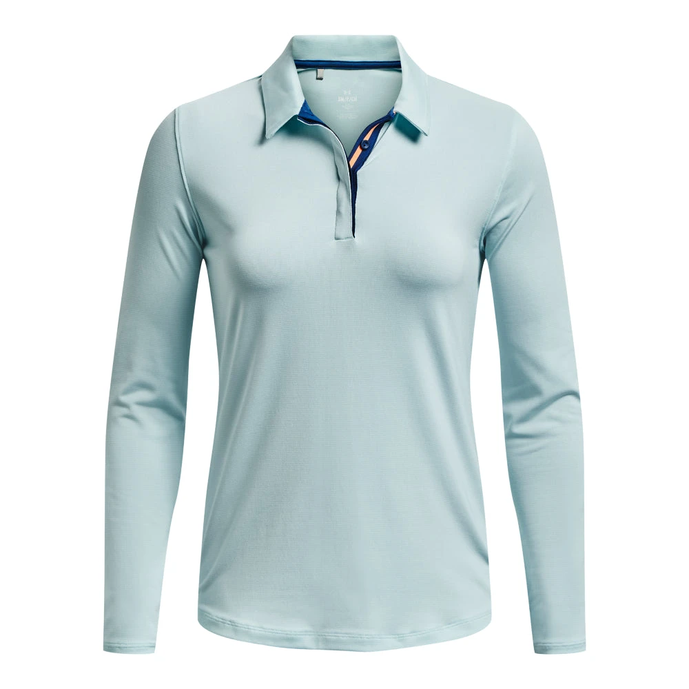 Under Armour Ladies Zinger Microstripe LS Golf Polo Shirt 1373637 1 Under Armour Ladies Zinger Microstripe LS Golf Polo Shirt 1373637