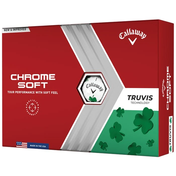 Callaway Chrome Soft Truvis Shamrock Golf Balls 1 Callaway Chrome Soft Truvis Shamrock Golf Balls