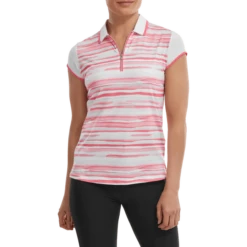 FootJoy Ladies Cap Sleeve Colour Block Lisle Golf Polo Shirt 88466 -Cheap Golf Gear FJ 88466 02