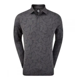 FootJoy Tonal Paisley Print L/S Golf Polo Shirt 92945