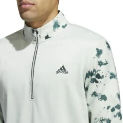 Adidas Splatter Print 1/4-Zip Golf Mid Layer HN7174 8 Adidas Splatter Print 1/4-Zip Golf Mid Layer HN7174 -Cheap Golf Gear HN7174 7 APPAREL OnModel DetailView1 white