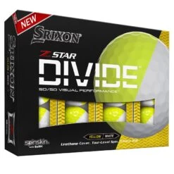 Srixon Z-Star Tour Divide Golf Balls | Yellow/White 9 Srixon Z-Star Tour Divide Golf Balls | Yellow/White -Cheap Golf Gear Srixon Z Star Tour Divide Golf Balls Yellow White 7