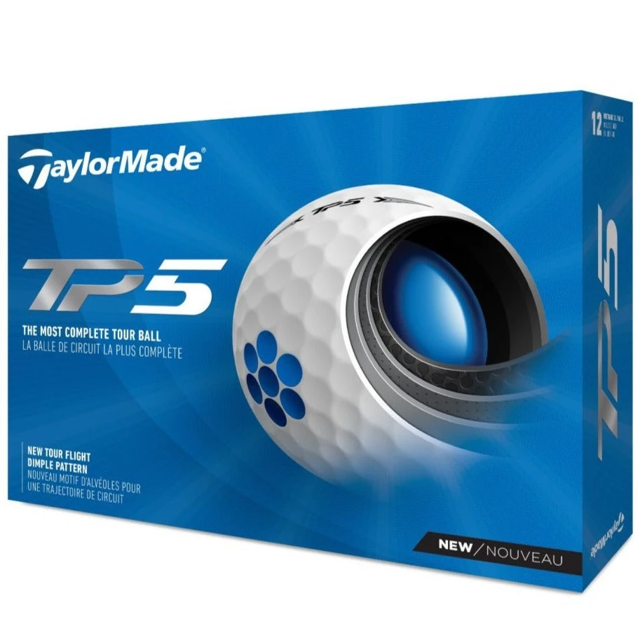 TaylorMade TP5 Golf Balls | White 1 TaylorMade TP5 Golf Balls | White