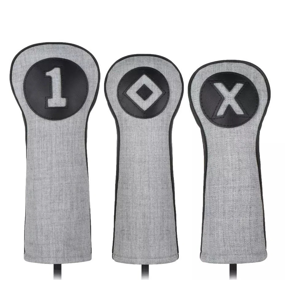 Titleist Heather & Leather Golf Headcovers TA21LHCHL 1 Titleist Heather & Leather Golf Headcovers TA21LHCHL