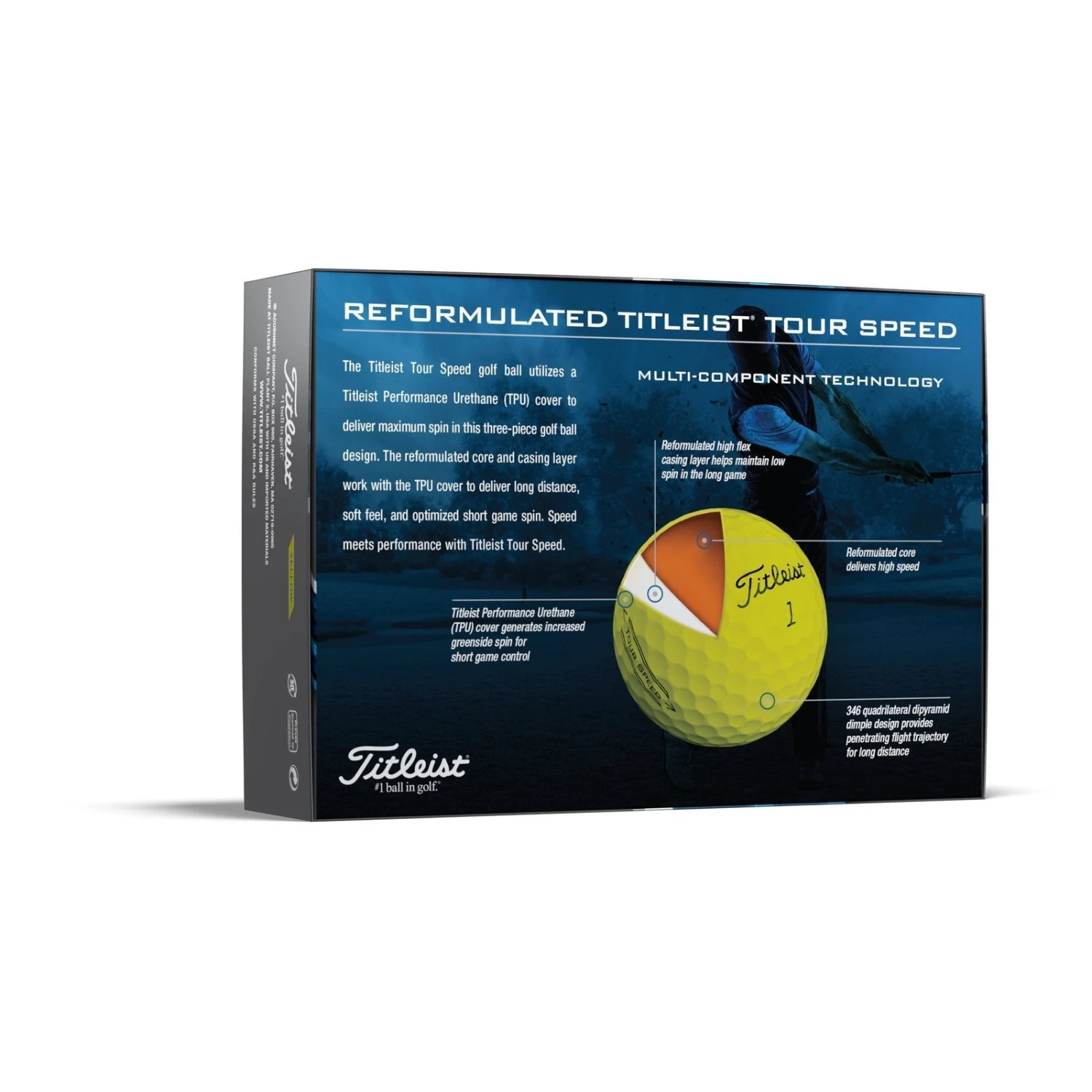 Titleist Tour Speed Golf Balls | Yellow 1 Titleist Tour Speed Golf Balls | Yellow
