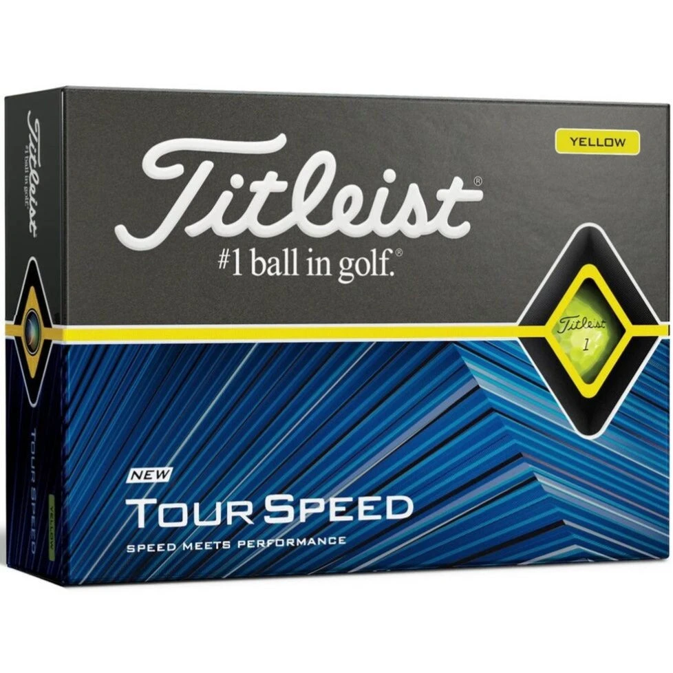 Titleist 2021 Tour Speed Golf Balls | Yellow 1 Titleist 2021 Tour Speed Golf Balls | Yellow